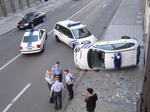 Cop car crash